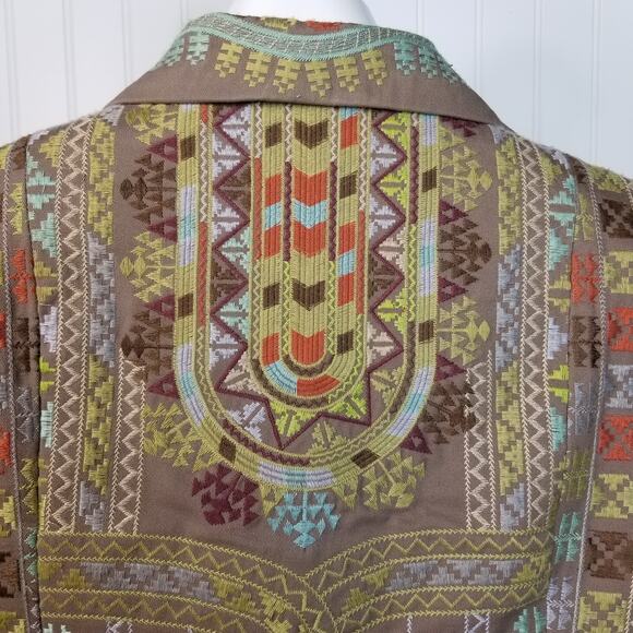 Coldwater Creek Art to Wear Embroidered Jacket 8P - Picture 4 of 10